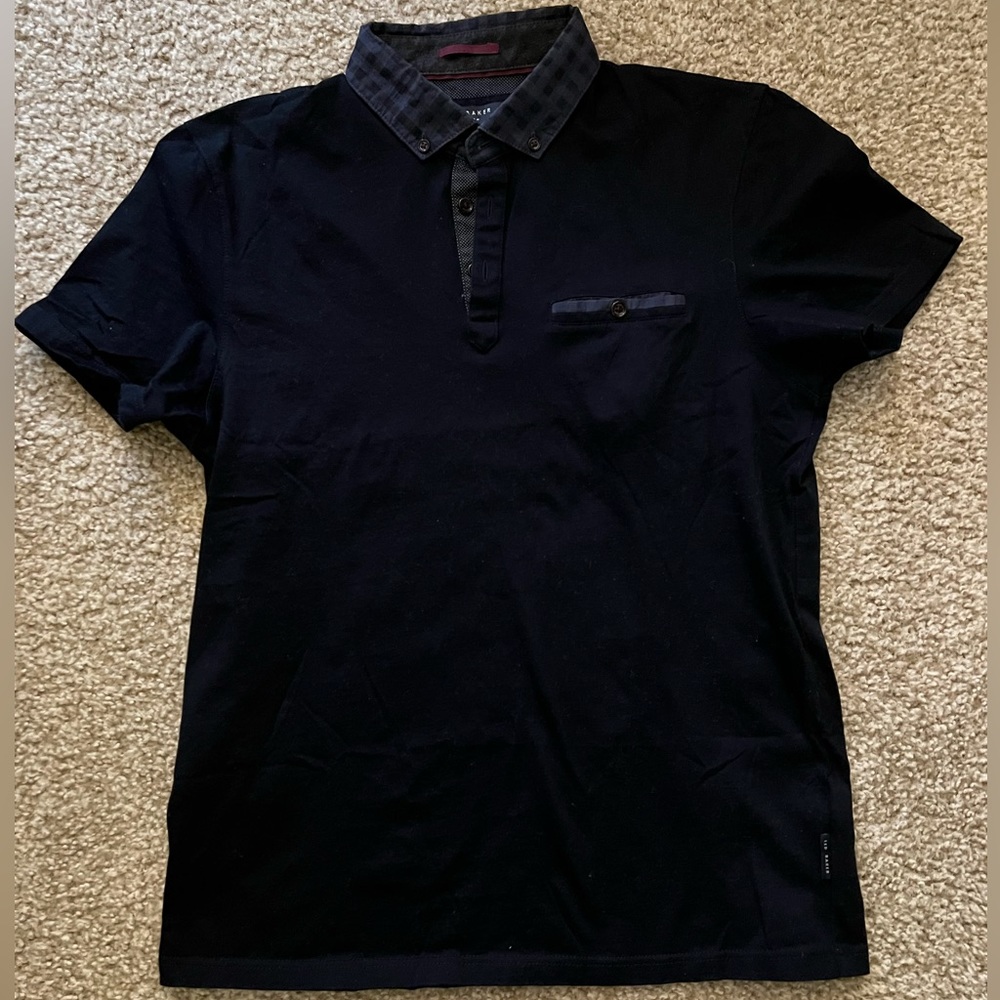 Ted Baker Rovein Printed Nep Regular Fit Polo-Men